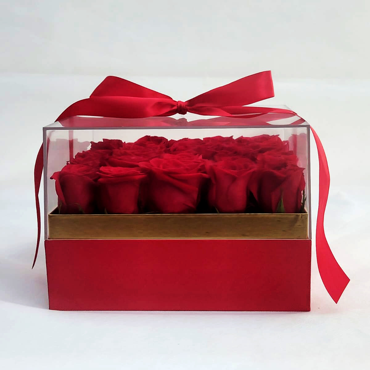 Caja Cuadrada con Rosas