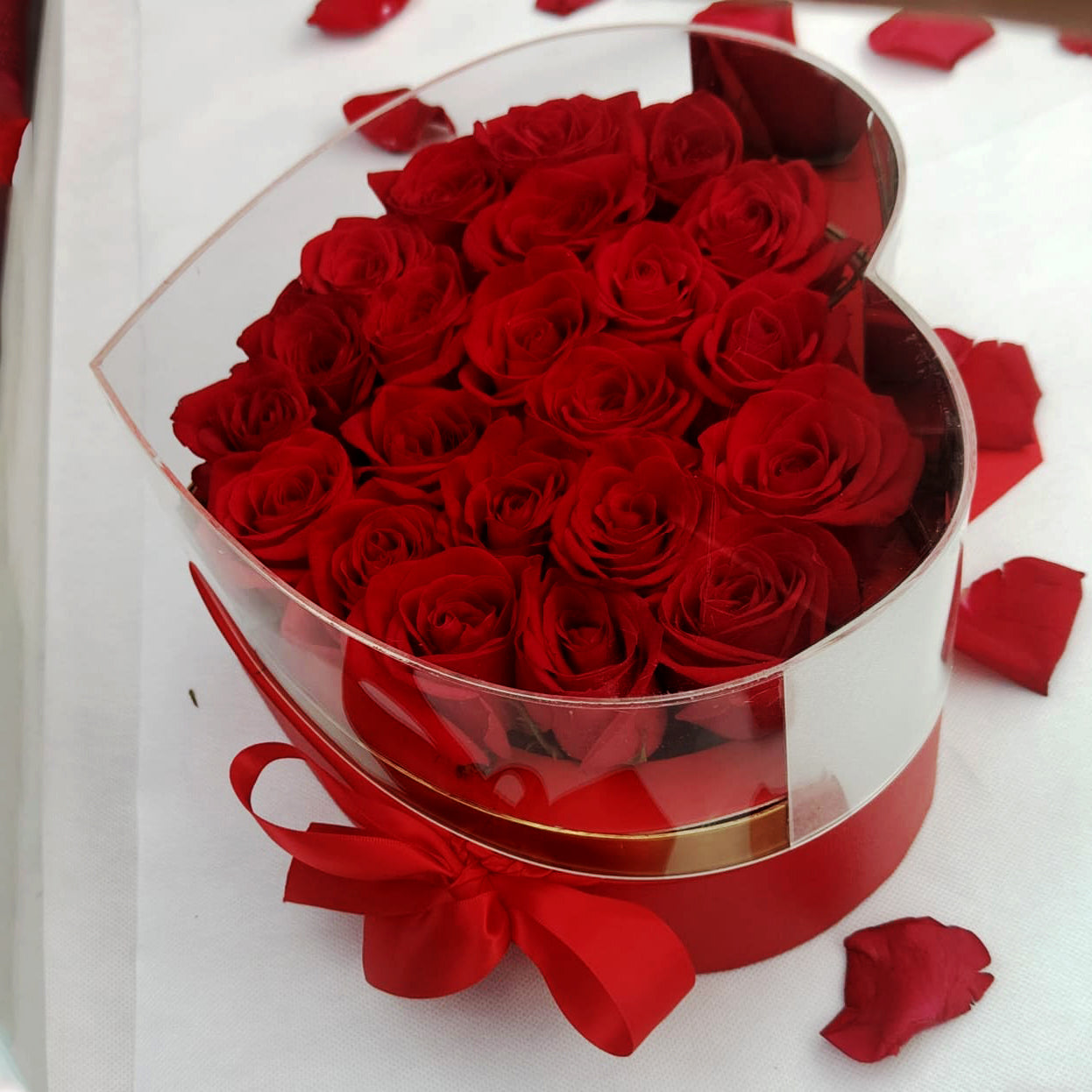 Caja de Corazón con Rosas